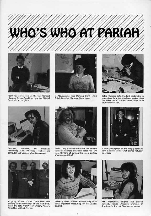 Who's Who In PARIAH